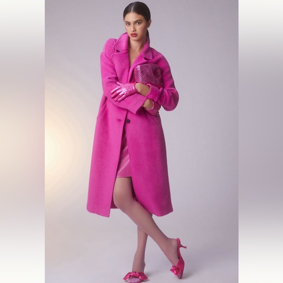 Anthropologie Jackets & Blazers - ANTHROPOLOGIE NWT GREYLIN BYRCE BRUSHED OVERSIZED COAT 💜